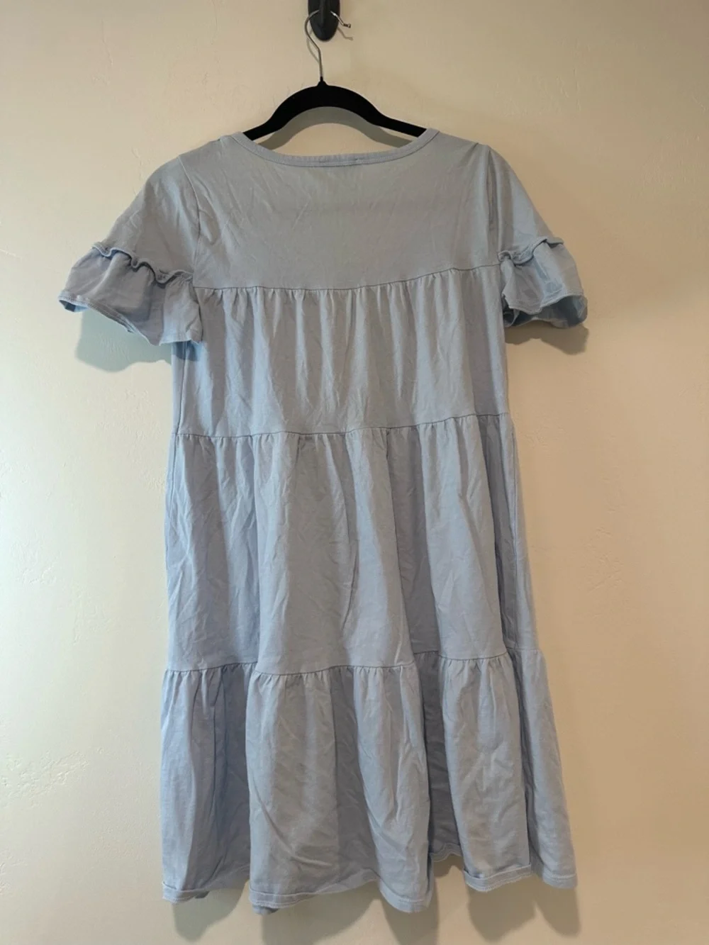 J.Crew Light Blue Tiered Mini Dress XS Cotton Cottagecore Summer